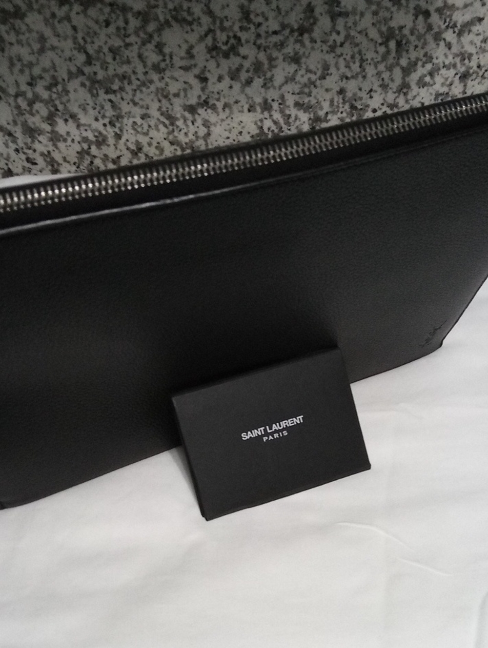 Authentic Yves Saint Laurent Black Leather Hand Bag 530013 - Picture 8 of 15